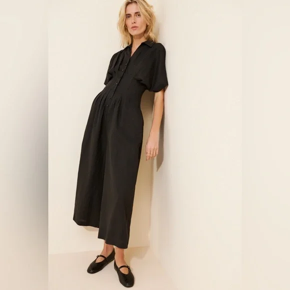 Anthropologie Exquise Black Tobie Jumpsuit | Minimalist | size medium - Picture 2 of 8